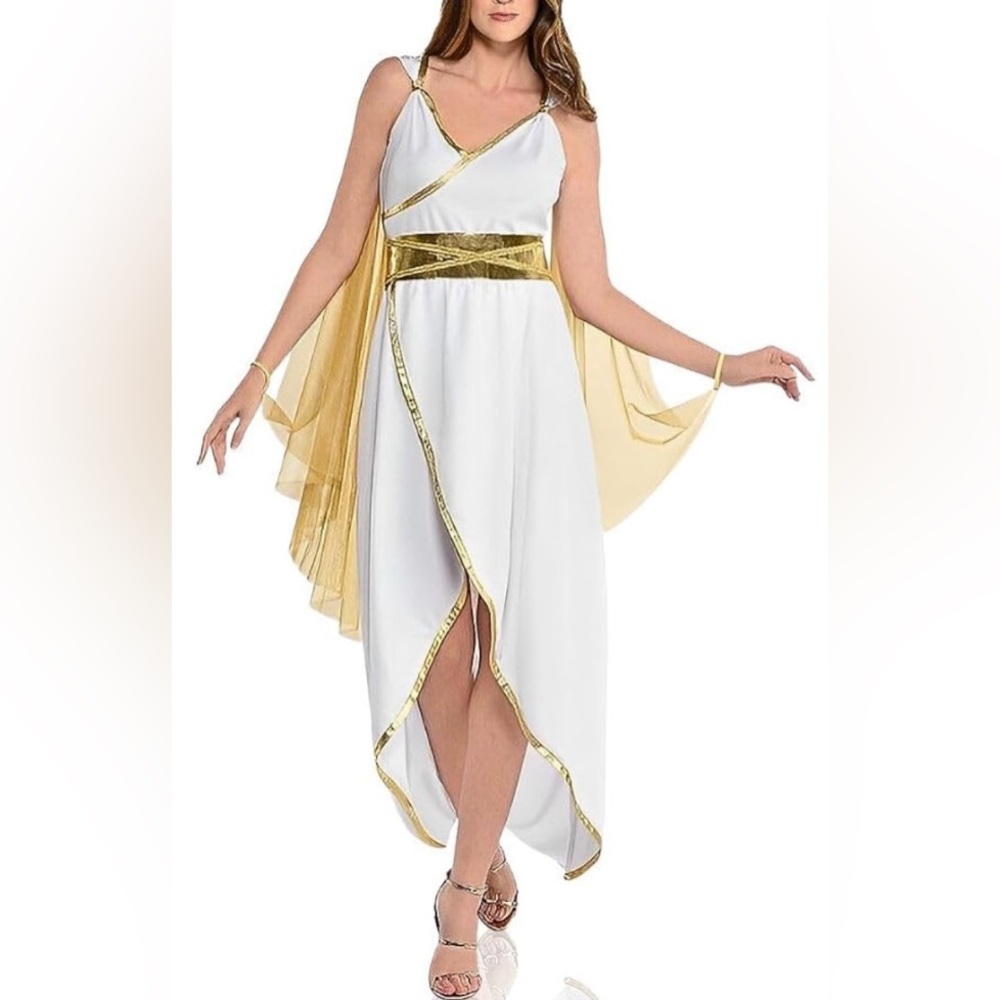 Women’s Adult Halloween Cosplay Costume, Greek Goddess, Egyptian Beauty, Large
